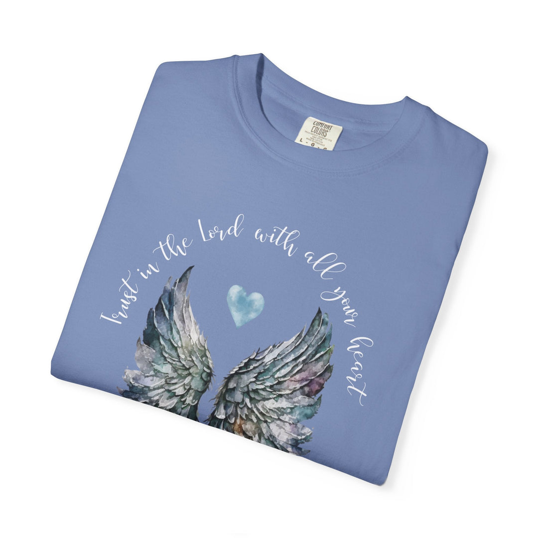 Trust In The Lord With All Your Heart - Premium Unisex Heavyweight Crew-Neck Tee   T-Shirt Joy & Country