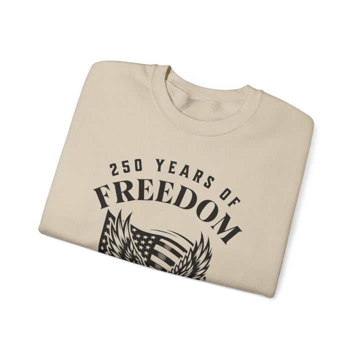 250 Years of Freedom Eagle With Flag - Unisex Crew-Neck Sweatshirt   Sweatshirt Joy & Country