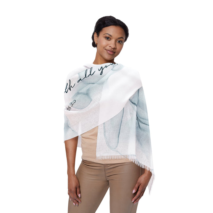 Trust in the Lord With All Your Heart - Semi-Translucent Lightweight Inspirational Wrap Scarf   Scarves Joy & Country