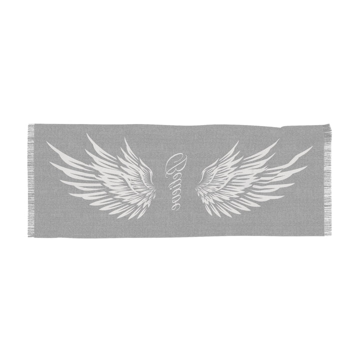 Copy of Believe With Angel Wings - Black - Semi-Translucent Lightweight Inspirational Wrap Scarf   All Over Prints Joy & Country