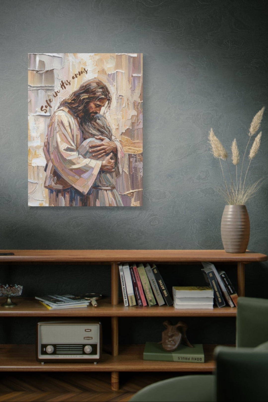 Safe in His Arms - Stretched, 1.25" Canvas   Canvas Joy & Country
