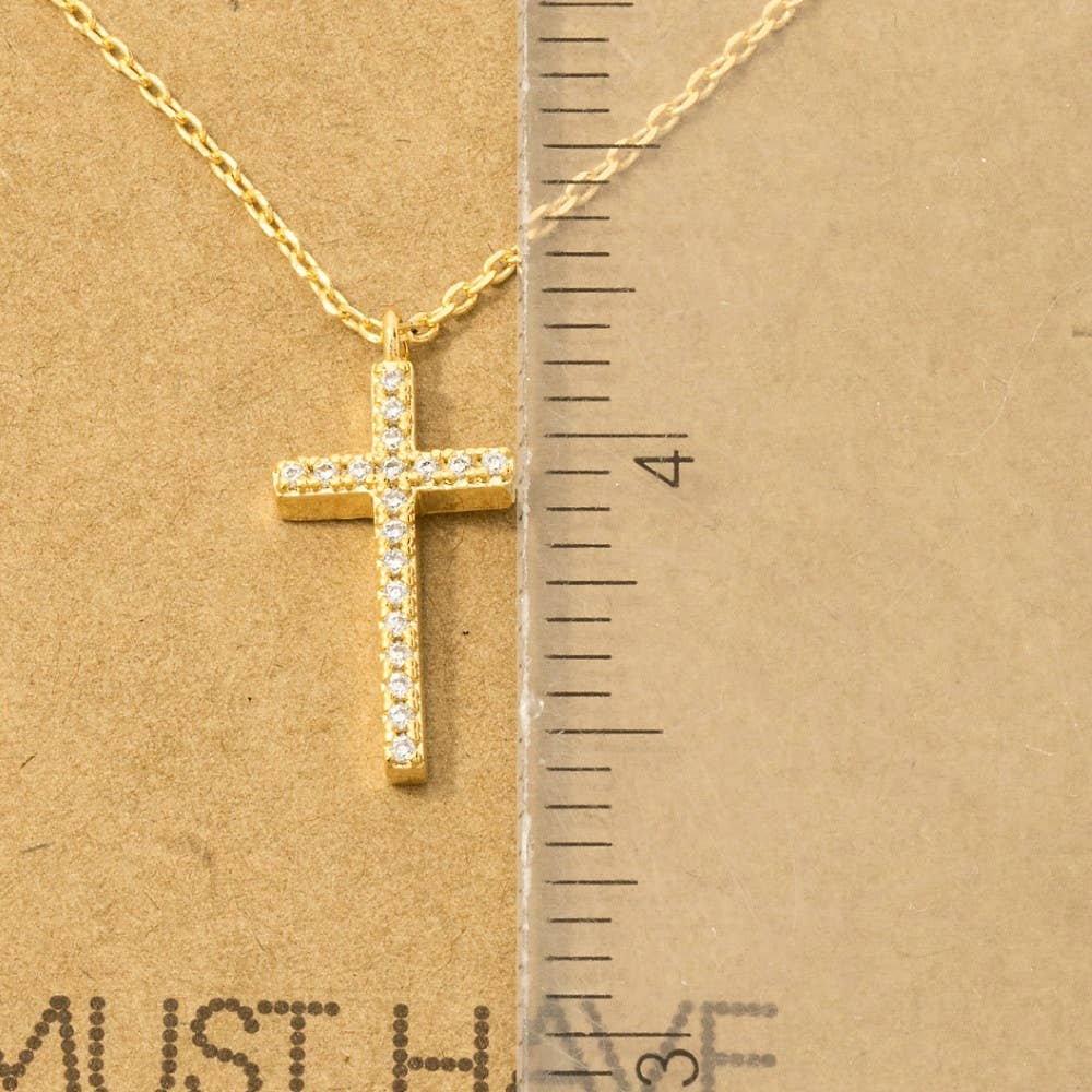 Made For More Pave Cross Necklace
