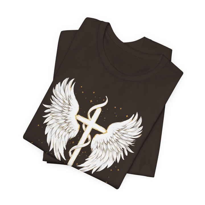 Under His Wings Psalm 91 With Cross - Unisex Crew-Neck Tee - Joy & Country