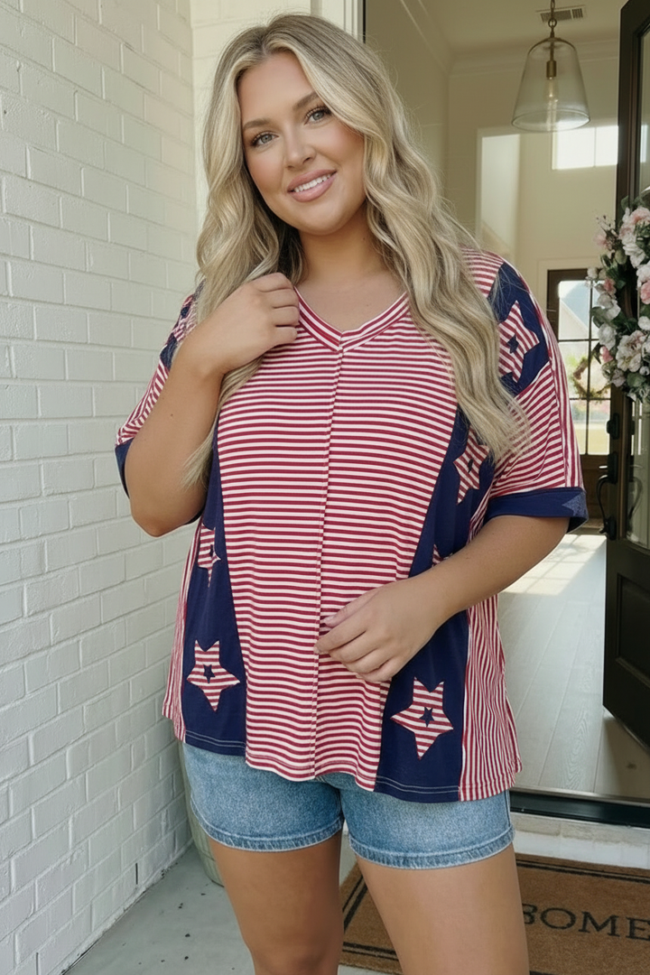 Stars and Stripes Forever Oversized Top    Joy & Country
