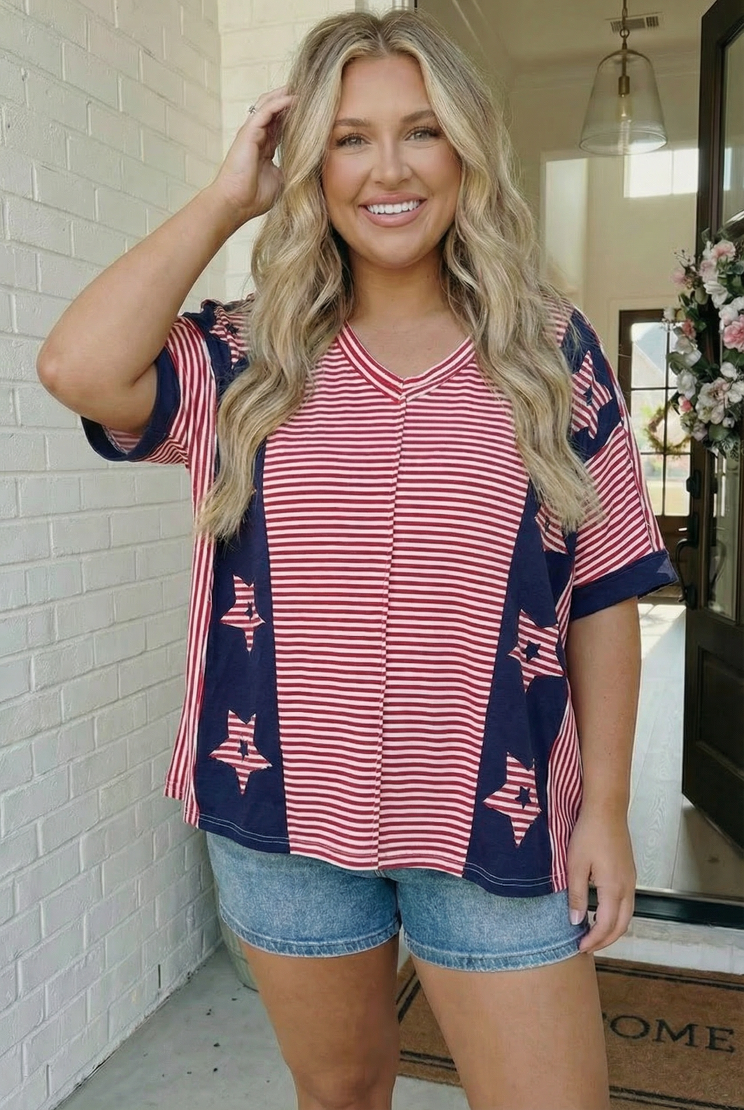 Stars and Stripes Forever Oversized Top    Joy & Country