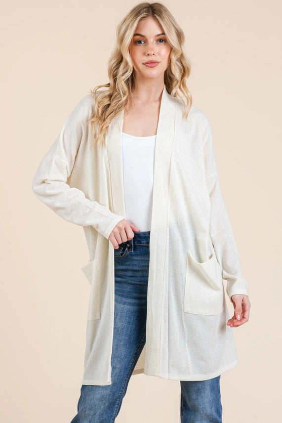Made For More - Gold Speckled Cardigan