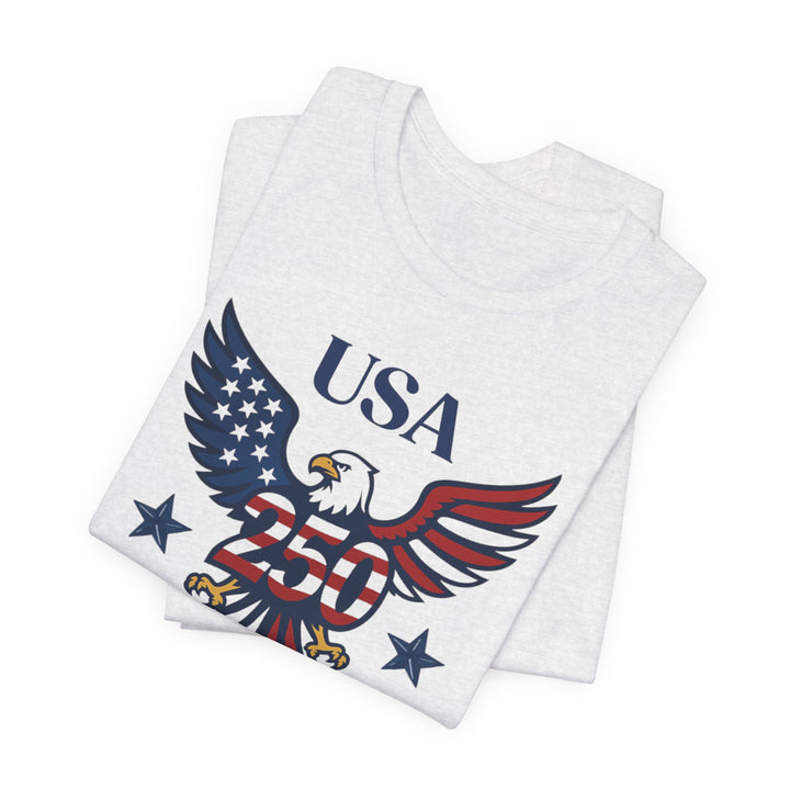 USA 250th Anniversary American Flag Eagle 1776-2026 - Unisex Crew-Neck Tee