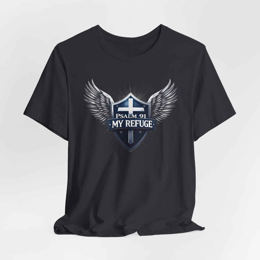 Psalm 91 My Refuge Under His Wings - Unisex Crew-Neck Tee - Joy & Country