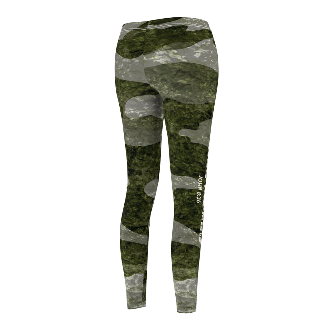 Free Indeed John 8:36 - Camo - Women's Lightweight Leggings   Leggings Joy & Country
