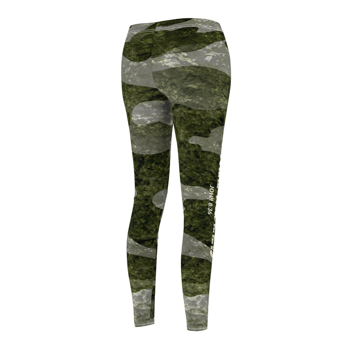 Free Indeed John 8:36 - Camo - Women's Lightweight Leggings   Leggings Joy & Country
