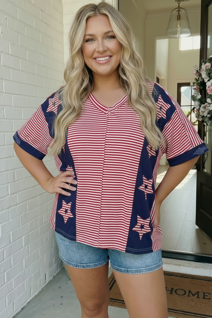 Stars and Stripes Forever Oversized Top    Joy & Country