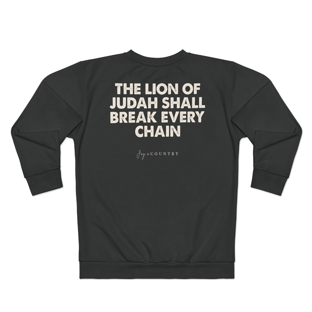 The Lion of Judah Shall Break Every Chain - Premium Unisex Crew-Neck Sweatshirt - JC Exclusive