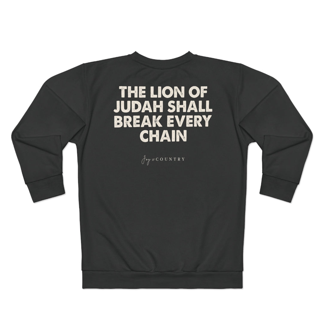 The Lion of Judah Shall Break Every Chain - Premium Unisex Crew-Neck Sweatshirt - JC Exclusive   Sweatshirt Joy & Country