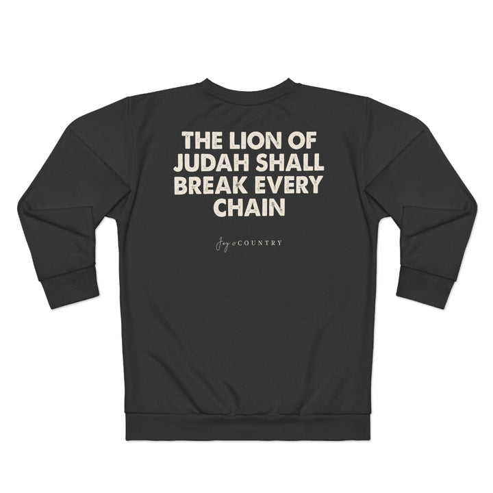 The Lion of Judah Shall Break Every Chain - Premium Unisex Crew-Neck Sweatshirt - JC Exclusive   Sweatshirt Joy & Country