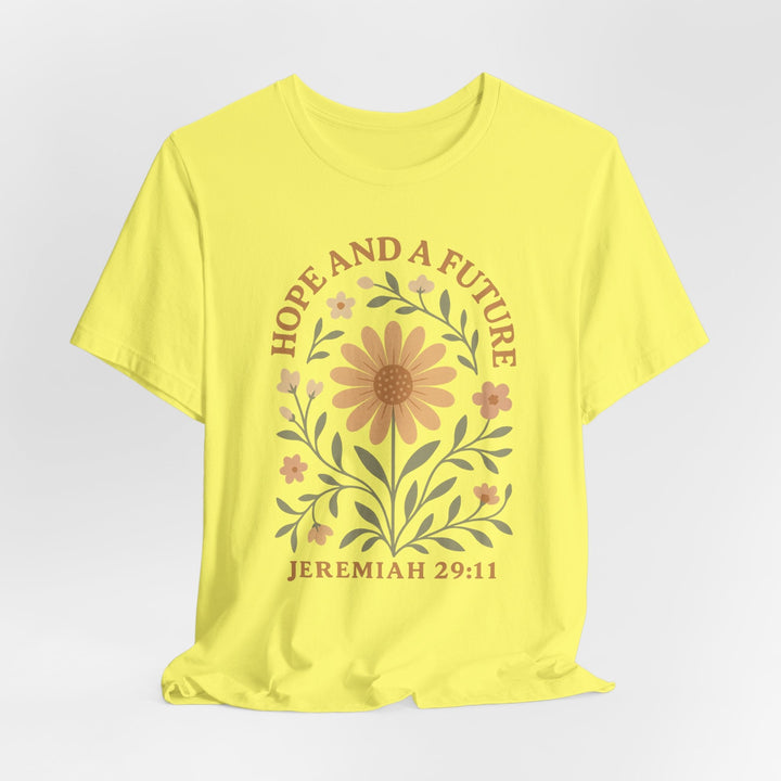 Hope And A Future Floral Arch Jeremiah 29:11 - Unisex Crew-Neck Tee   T-Shirt Joy & Country