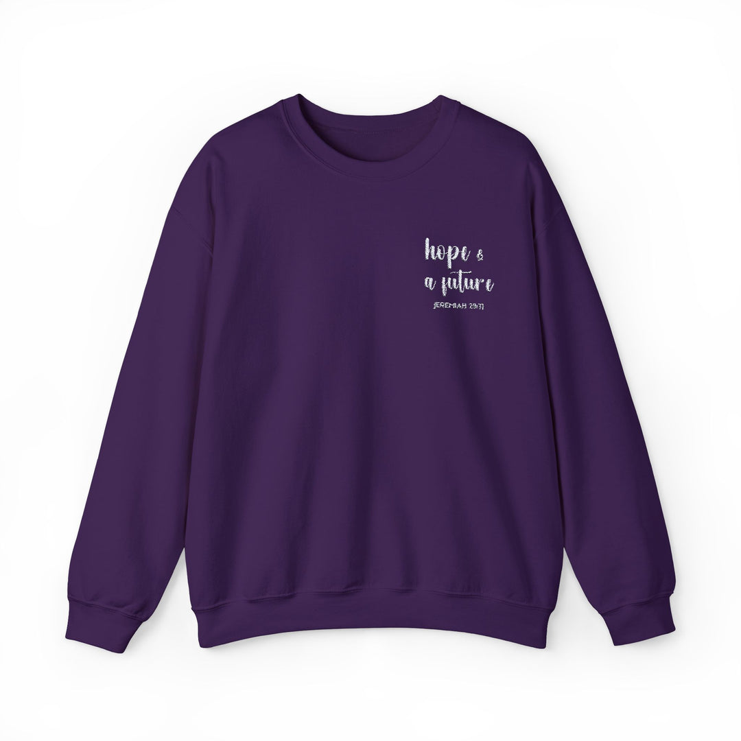 [Embroidered] Hope & A Future - Jeremiah 29:11 - Unisex Crew-Neck Sweatshirt - Joy & Country