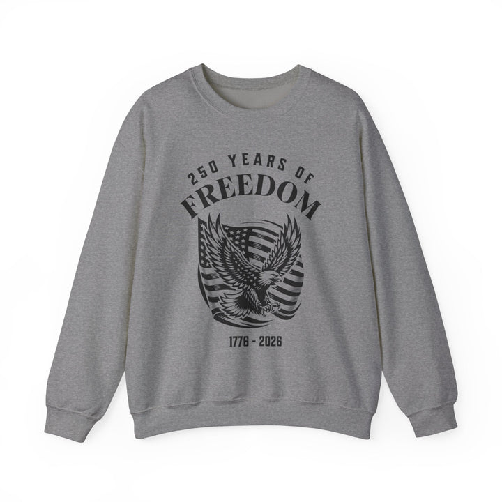 250 Years of Freedom Eagle With Flag - Unisex Crew-Neck Sweatshirt   Sweatshirt Joy & Country