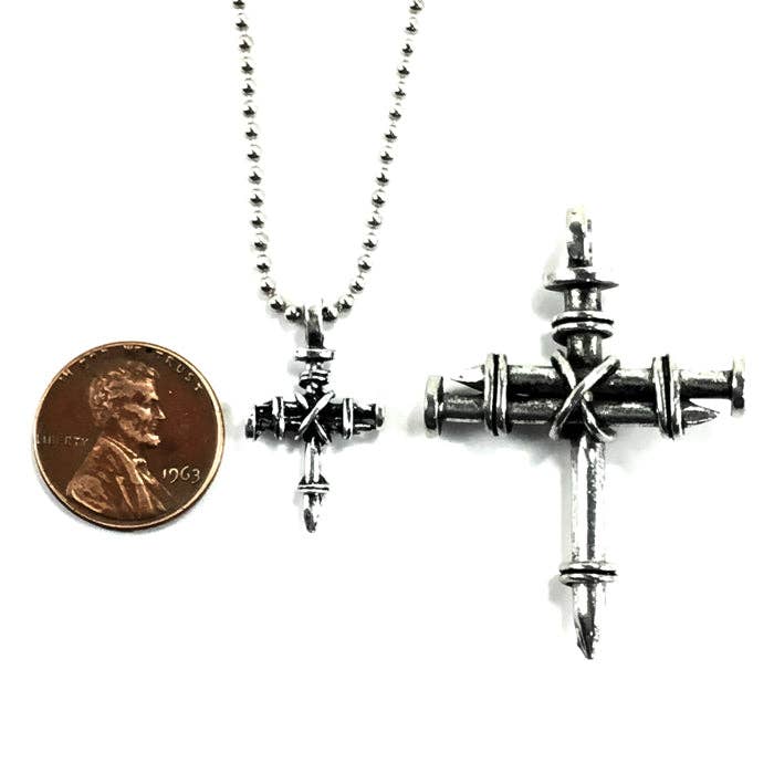 Petite Nail Cross Necklace