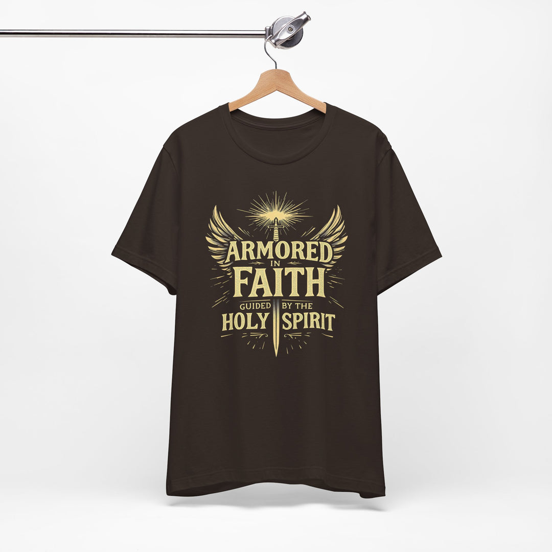 Armored In Faith. Guided By The Holy Spirit - Unisex Crew-Neck Tee - Joy & Country
