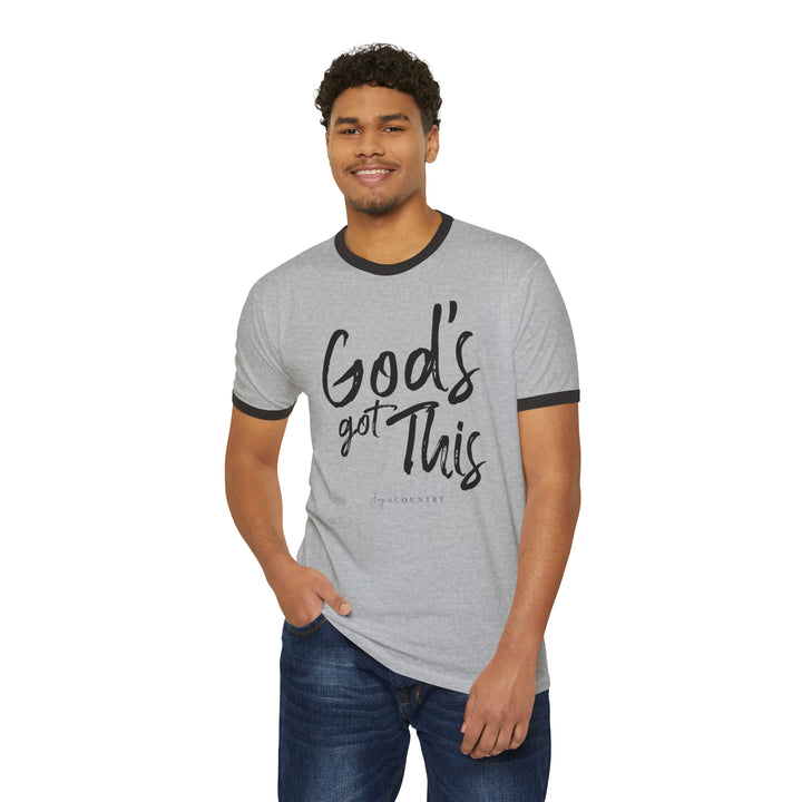 God's Got This - Unisex Cotton Ringer T-Shirt