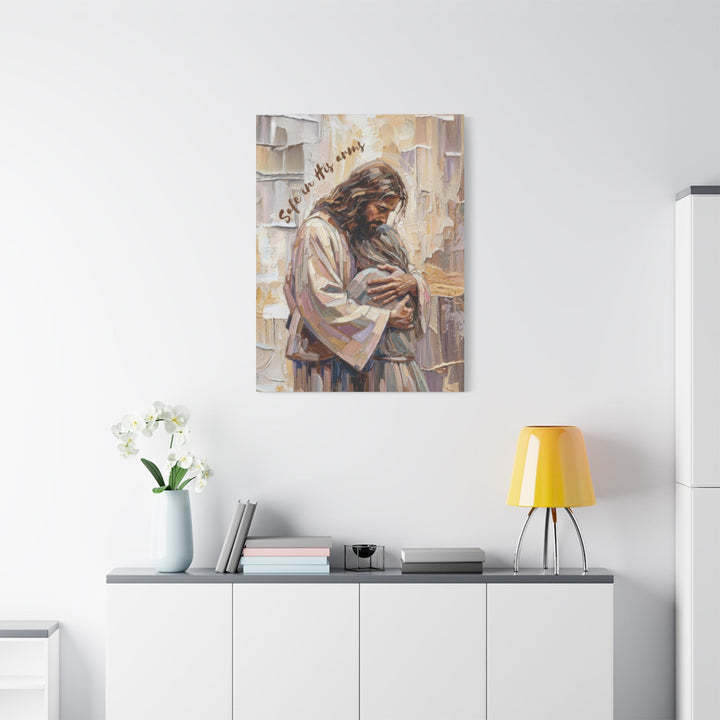 Safe in His Arms - Stretched, 1.25" Canvas   Canvas Joy & Country