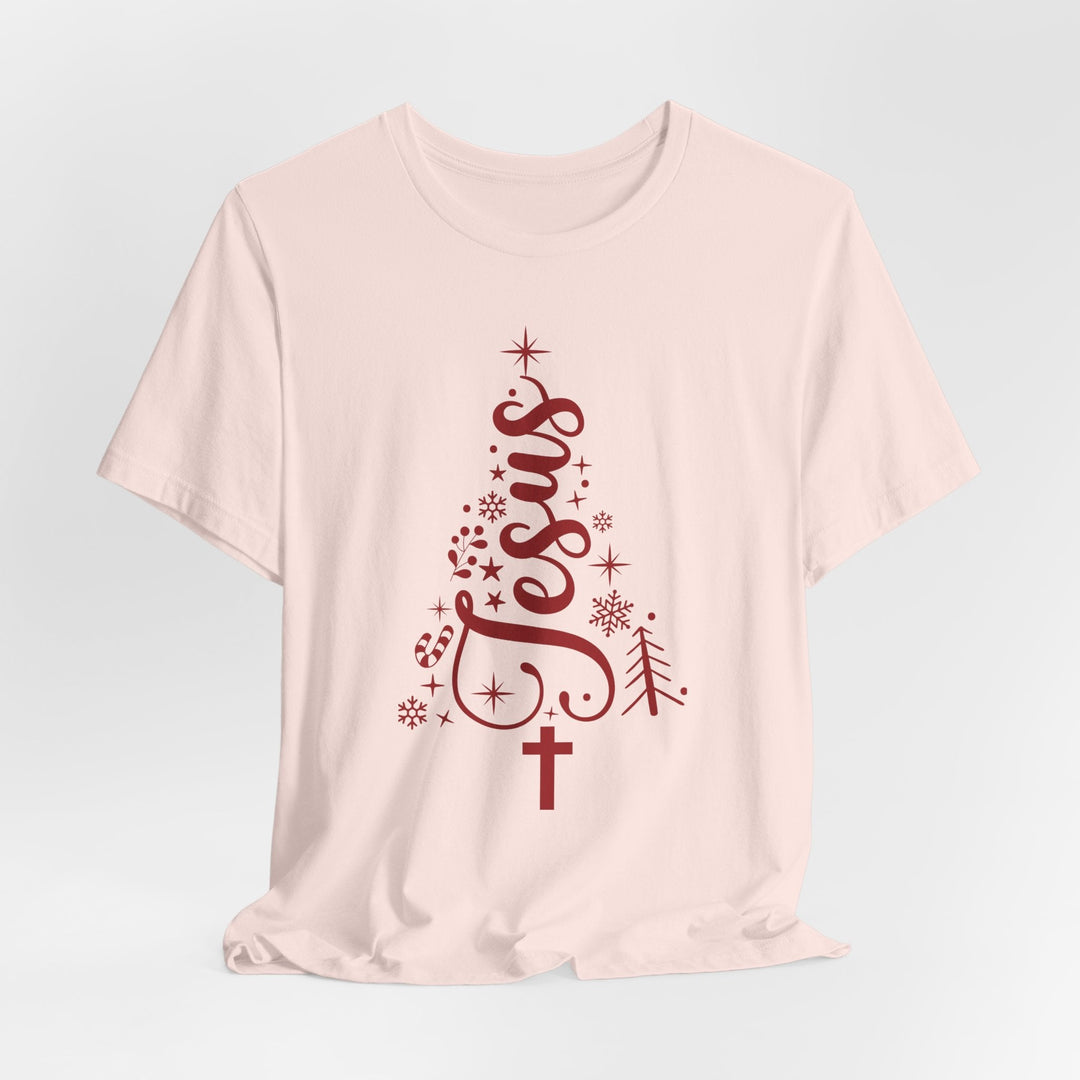 Jesus Intertwined Christmas Tree - Unisex Crew-Neck Tee   T-Shirt Joy & Country