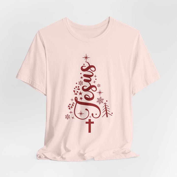 Jesus Intertwined Christmas Tree - Unisex Crew-Neck Tee   T-Shirt Joy & Country