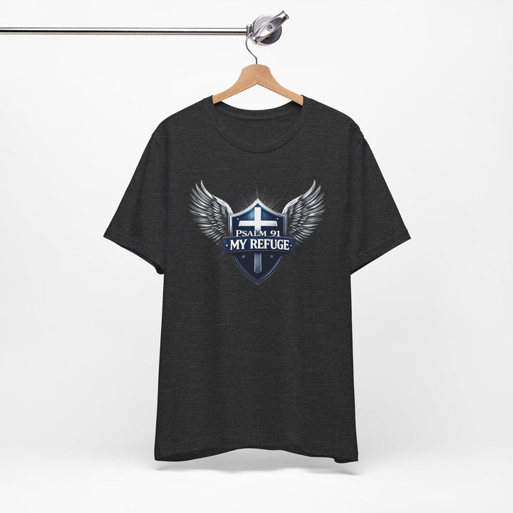 Psalm 91 My Refuge Under His Wings - Unisex Crew-Neck Tee - Joy & Country