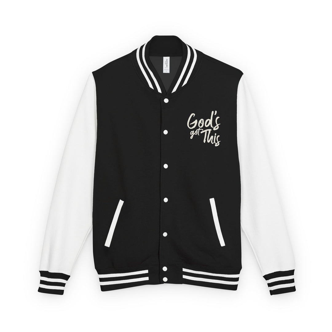 God's Got This - Soft Unisex Letterman Jacket   Outerwear Joy & Country