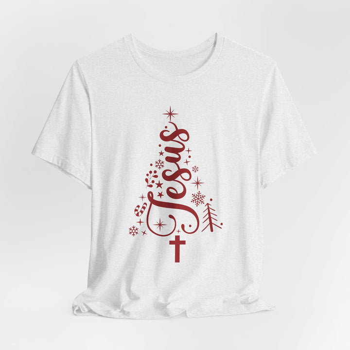 Jesus Intertwined Christmas Tree - Unisex Crew-Neck Tee   T-Shirt Joy & Country