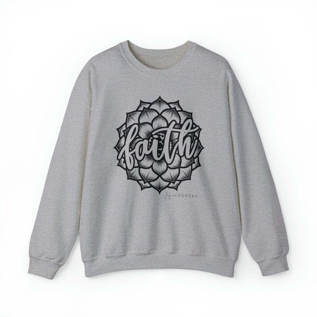 Faith with Flower - Unisex Crew-Neck Sweatshirt