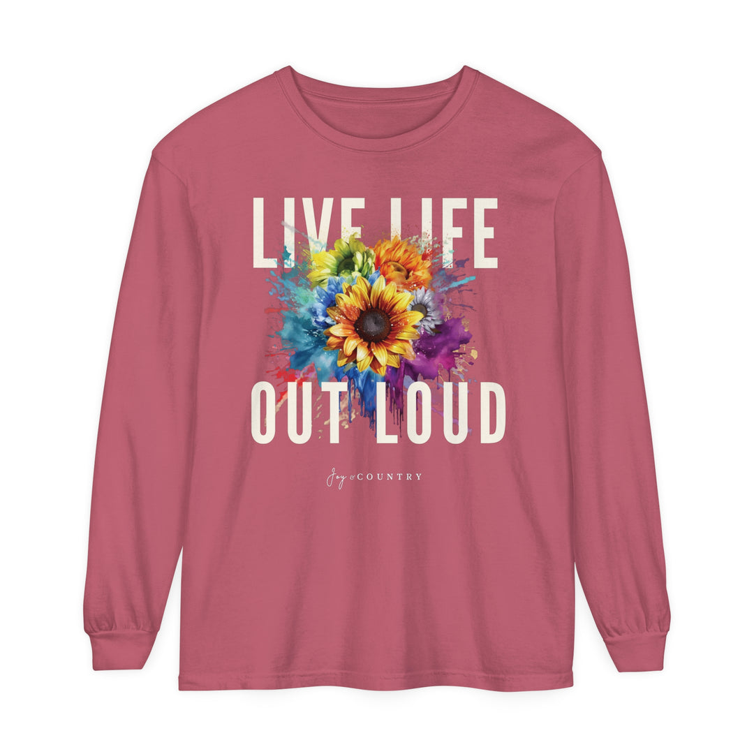 Live Life Out Loud - Premium Heavyweight Unisex Long-Sleeve Tee