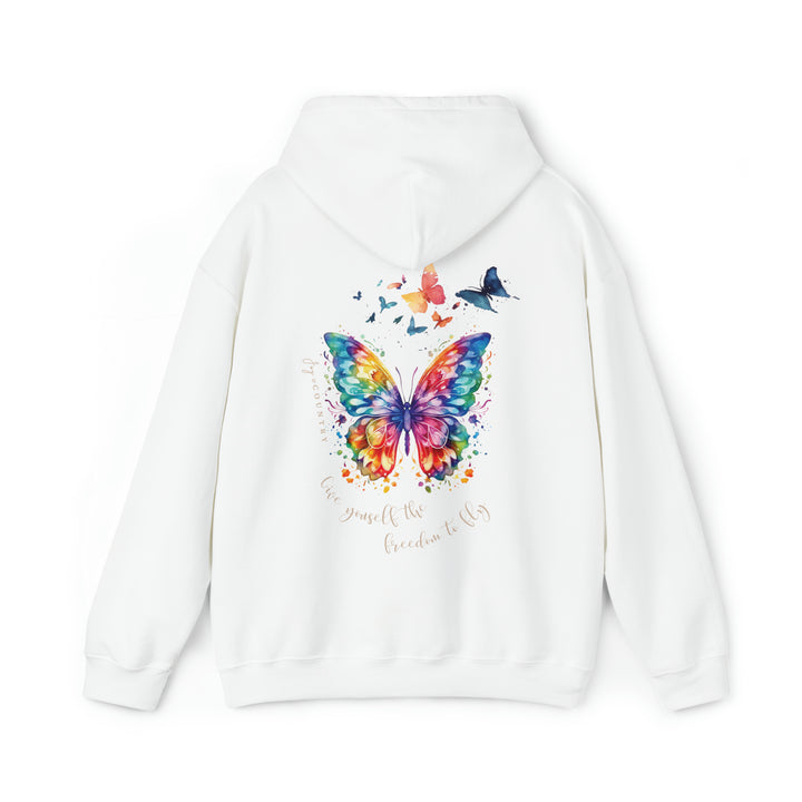 Give Yourself The Freedom To Fly - Back Print - Unisex Hoodie Sweatshirt