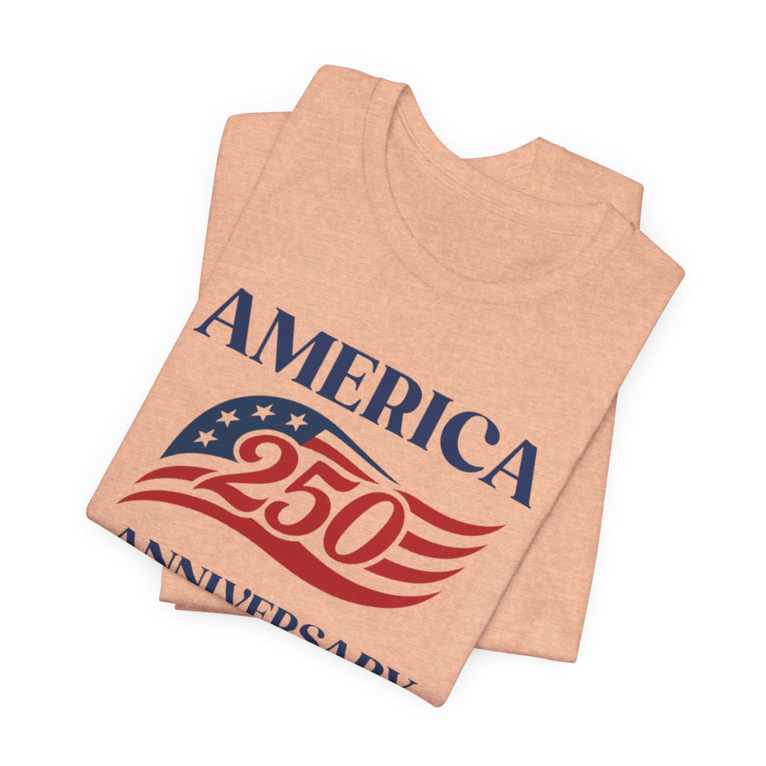 America 250th Anniversary Flag 1776-2026 With Stars - Unisex Crew-Neck Tee   T-Shirt Joy & Country