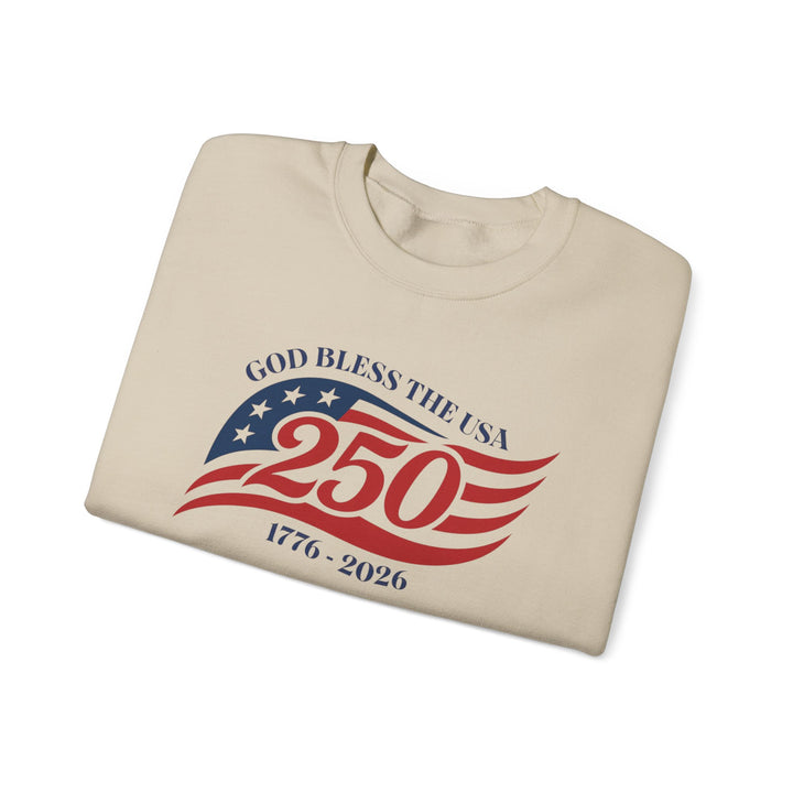God Bless The USA 250th Anniversary 1776-2026 - Unisex Crew-Neck Sweatshirt