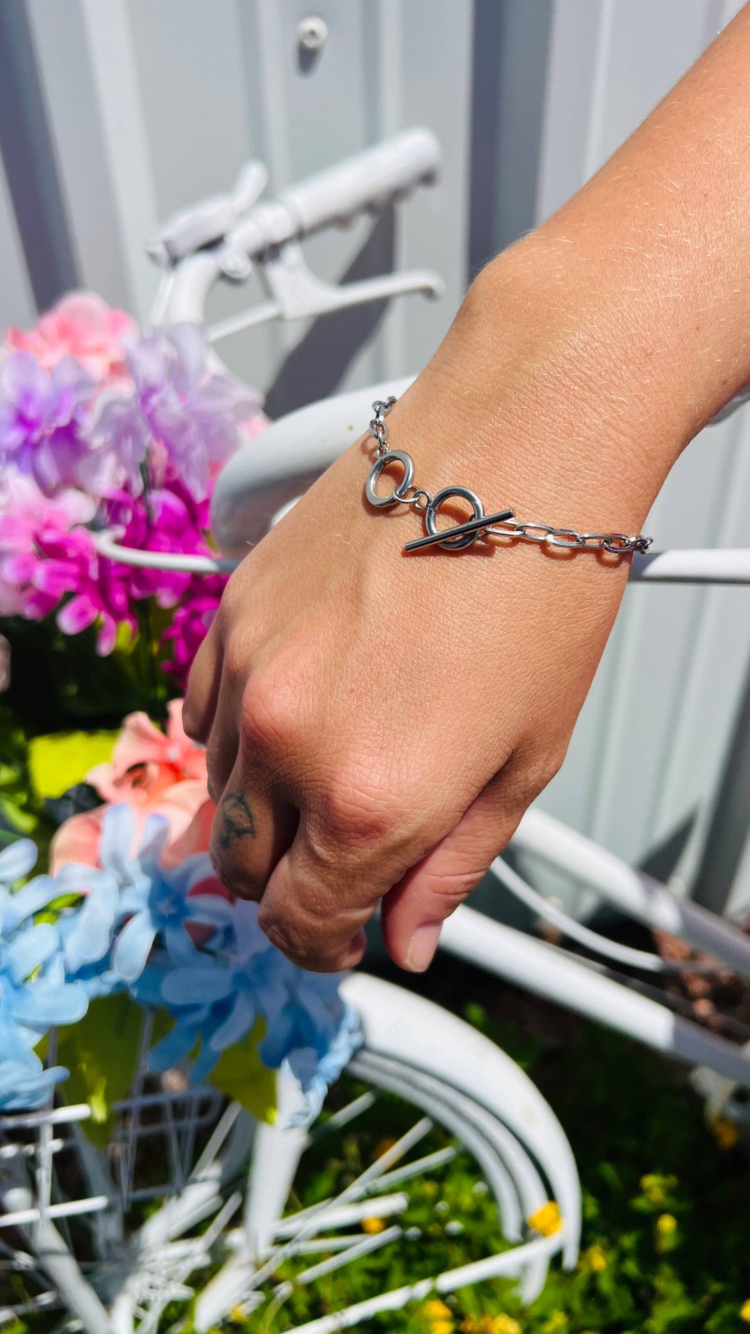 Oh How I Love Him - Stainless Steel Toggle Cross Bracelet