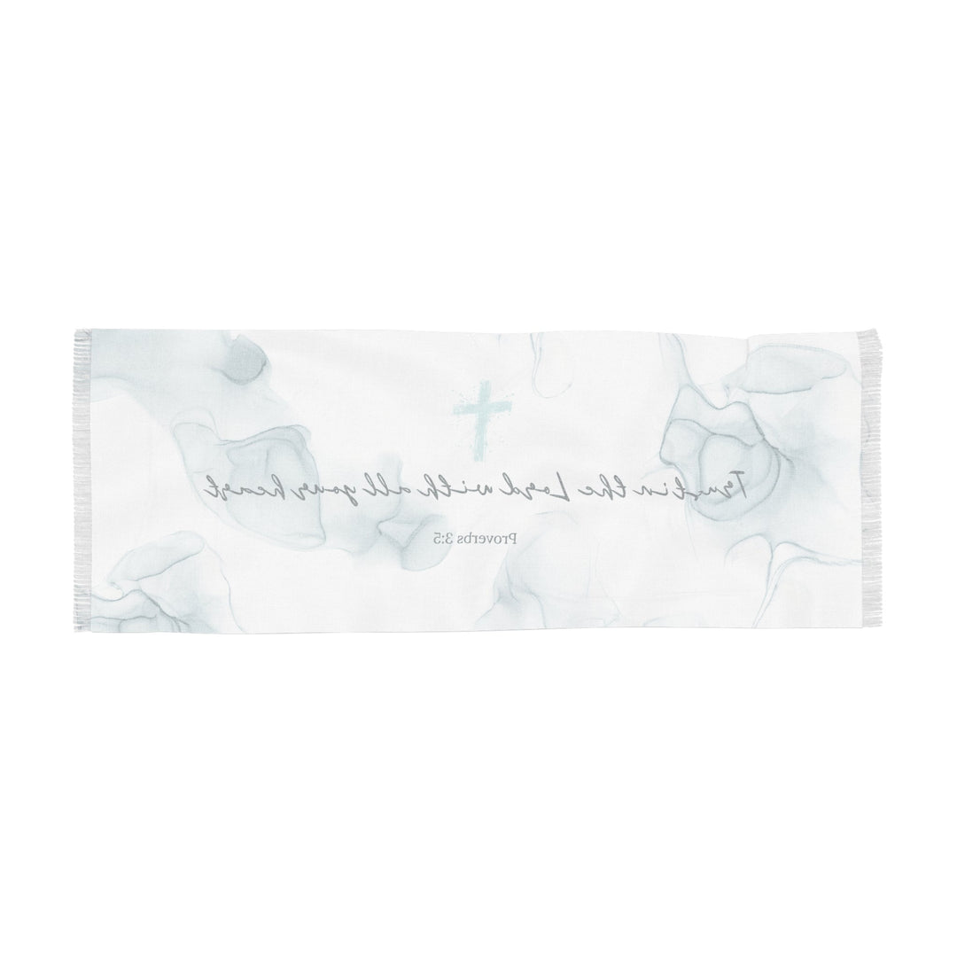 Trust in the Lord With All Your Heart - Semi-Translucent Lightweight Inspirational Wrap Scarf   All Over Prints Joy & Country