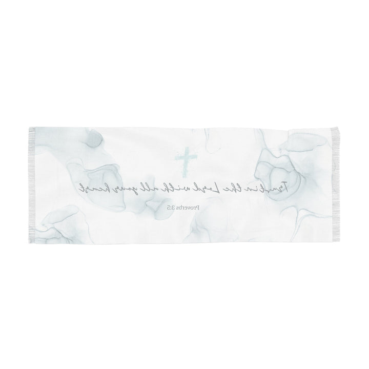 Trust in the Lord With All Your Heart - Semi-Translucent Lightweight Inspirational Wrap Scarf   All Over Prints Joy & Country