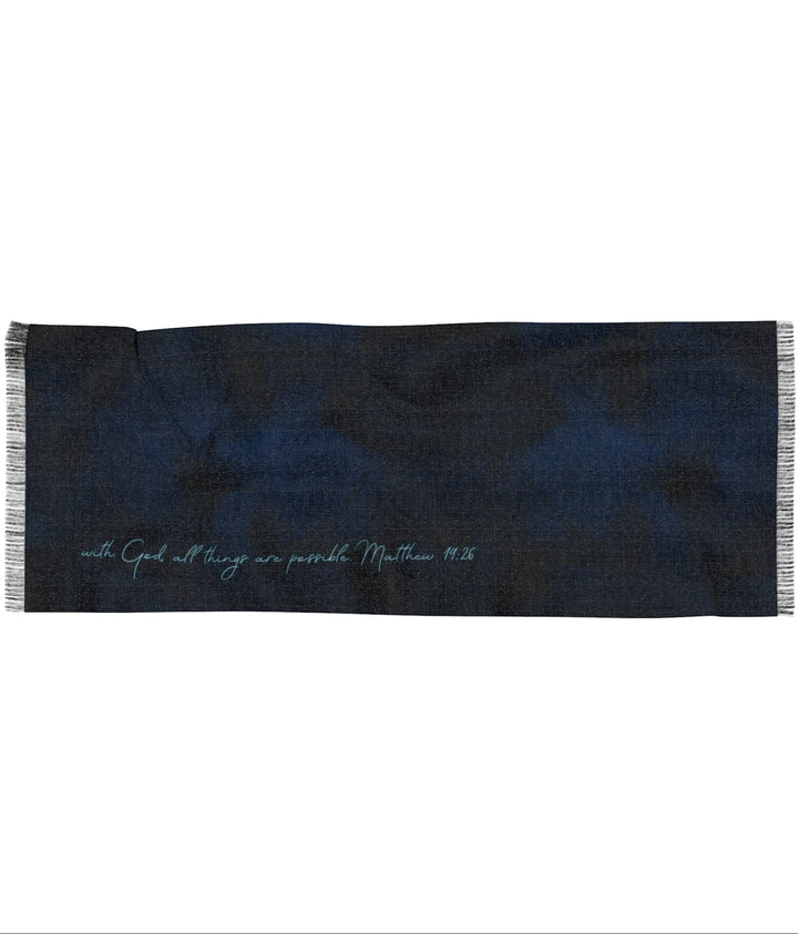 With God, All Things Are Possible - Semi-Translucent Lightweight Inspirational Wrap Scarf   All Over Prints Joy & Country