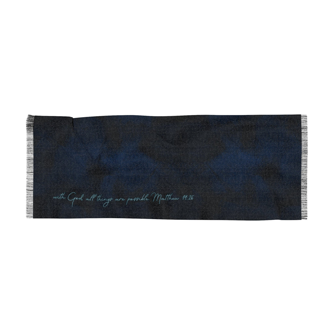 With God, All Things Are Possible - Semi-Translucent Lightweight Inspirational Wrap Scarf