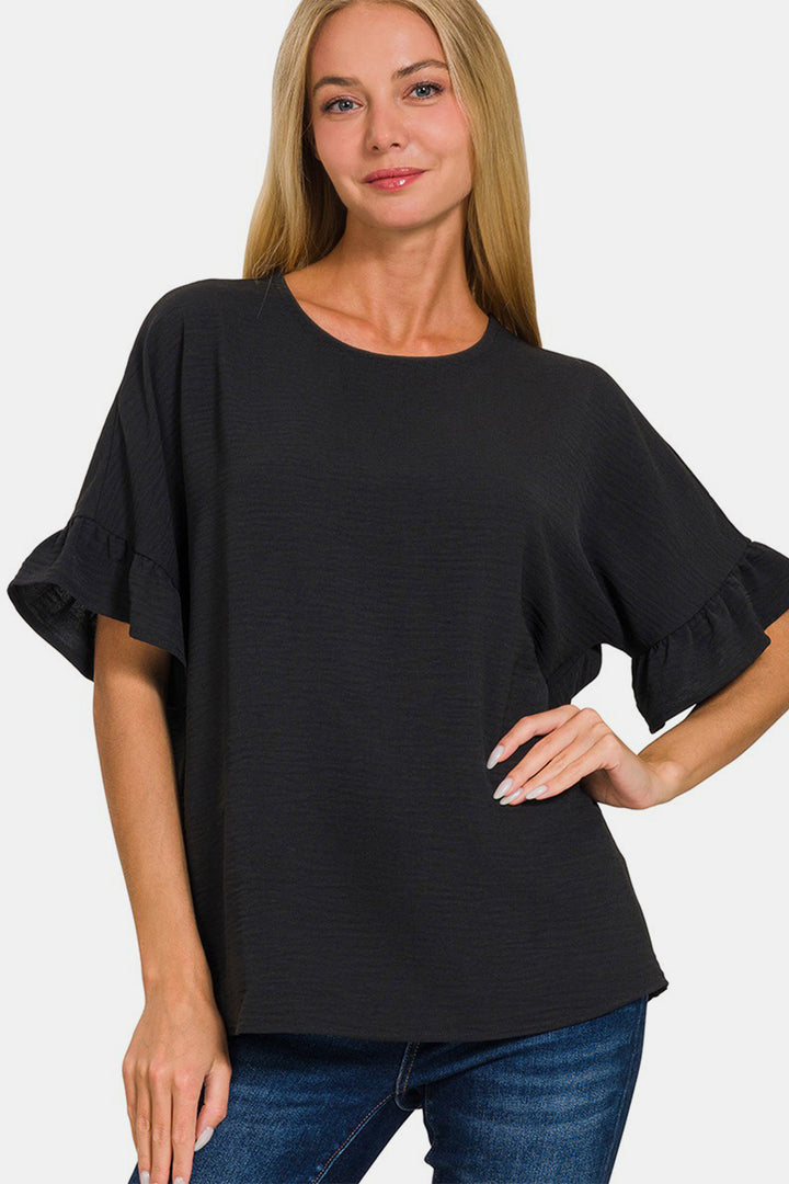 Style Confidence Flutter-Sleeve Top