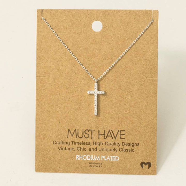 Made For More Pave Cross Necklace