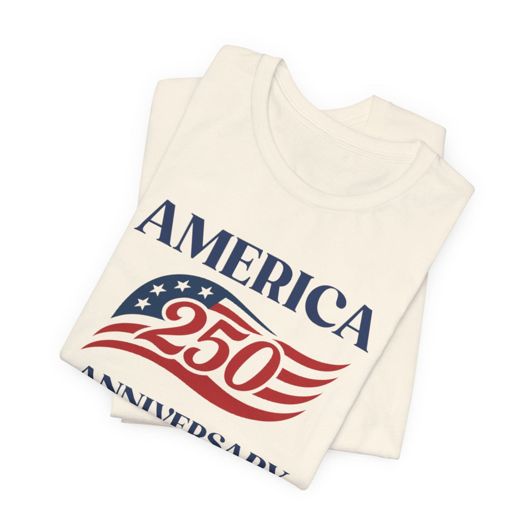 America 250th Anniversary Flag 1776-2026 With Stars - Unisex Crew-Neck Tee   T-Shirt Joy & Country