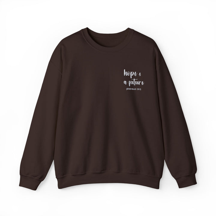 [Embroidered] Hope & A Future - Jeremiah 29:11 - Unisex Crew-Neck Sweatshirt - Joy & Country