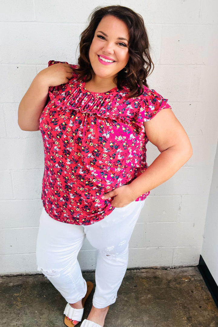 French Rose Floral Top