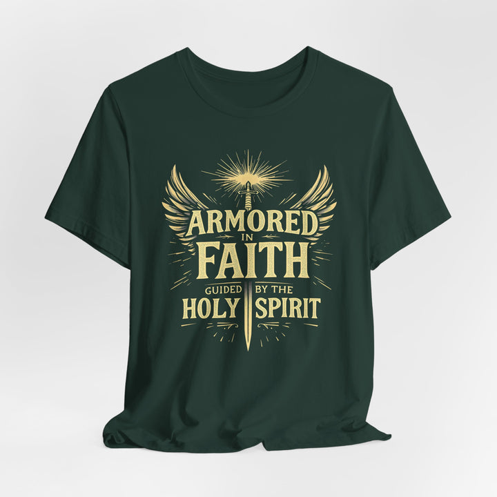 Armored In Faith. Guided By The Holy Spirit - Unisex Crew-Neck Tee - Joy & Country