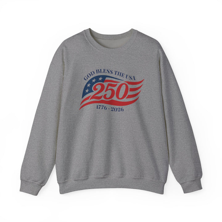 God Bless The USA 250th Anniversary 1776-2026 - Unisex Crew-Neck Sweatshirt