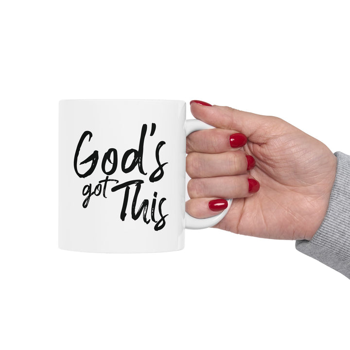 God's Got This White Ceramic Mug (11 oz) - Joy & Country