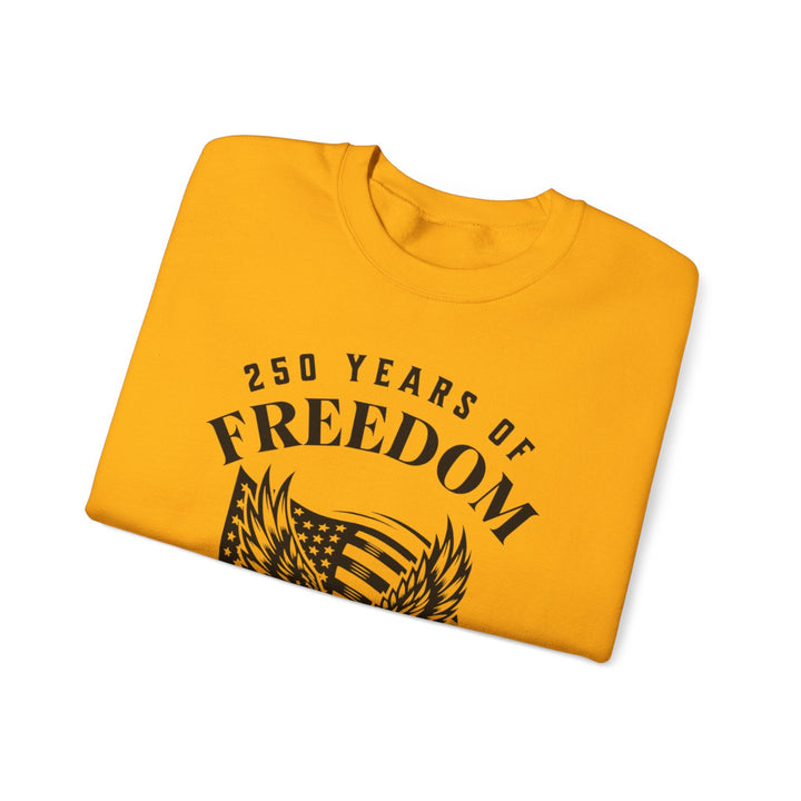 250 Years of Freedom Eagle With Flag - Unisex Crew-Neck Sweatshirt   Sweatshirt Joy & Country