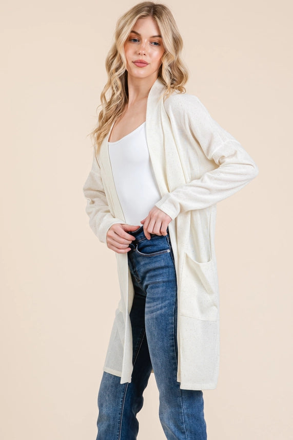 Made For More - Gold Speckled Cardigan